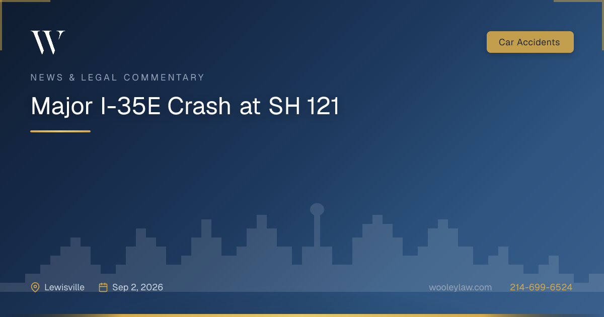 Major I-35E Crash at SH 121 - Car Accidents