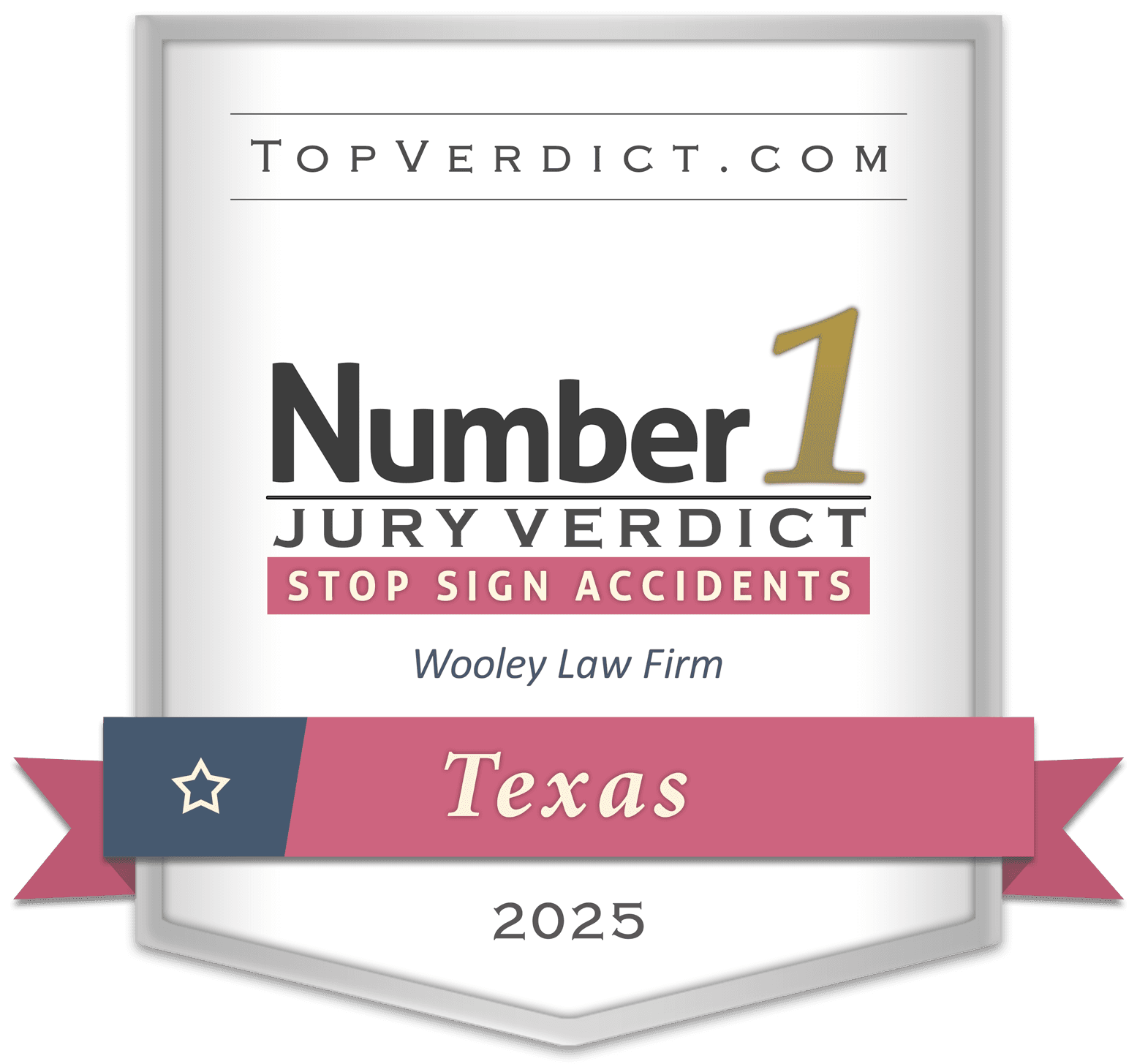 #1 Jury Verdict Texas for Stop Sign Accident