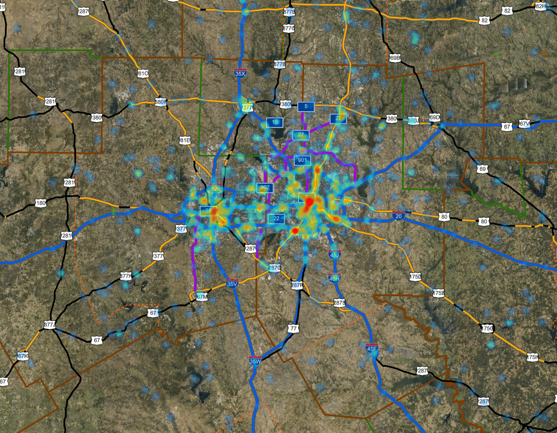 The Deadliest Roads in DFW Based on 2025 TxDOT CRIS Data