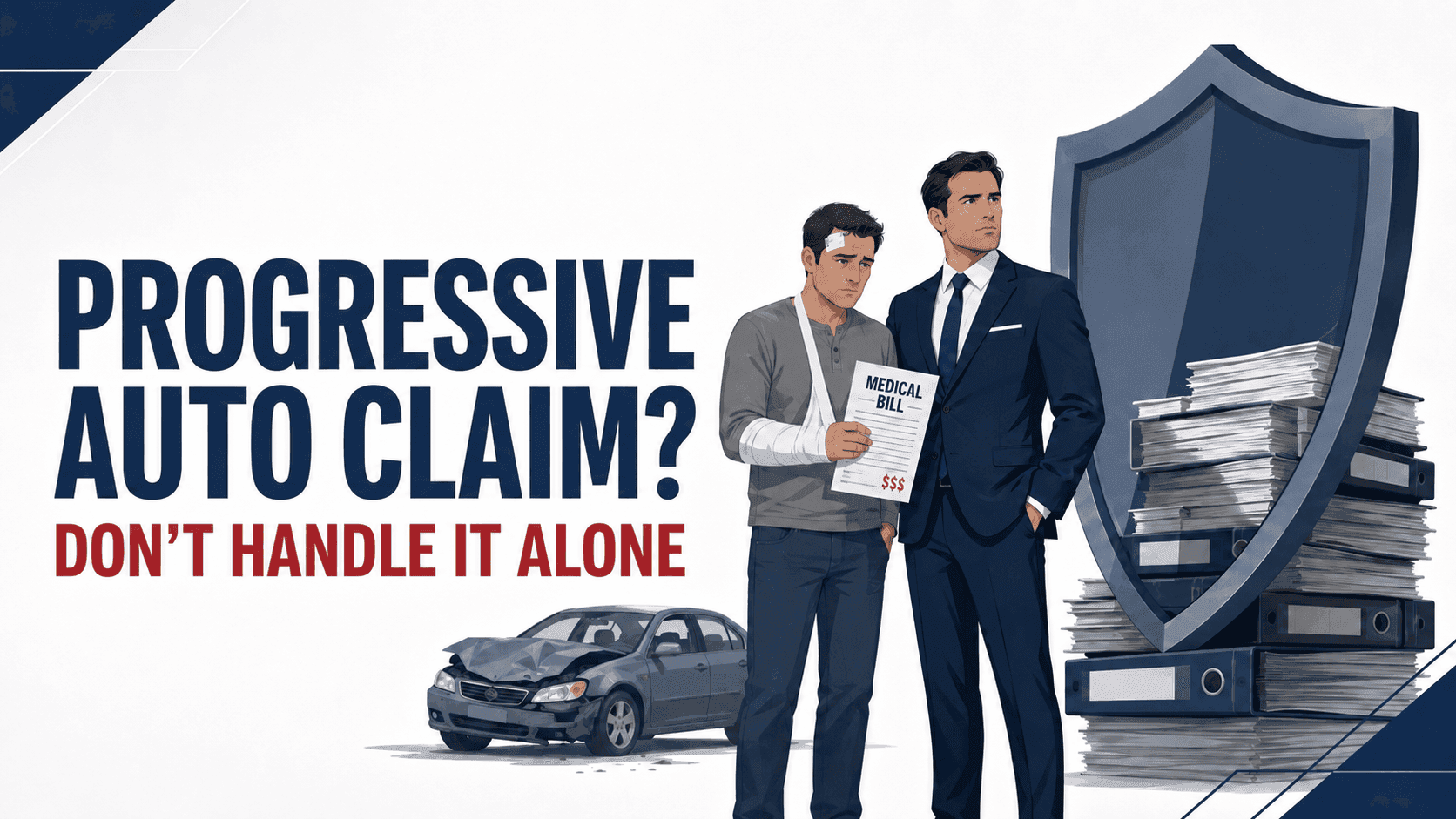 Progressive Auto Claims: Why Injury Victims Should Hire a Lawyer