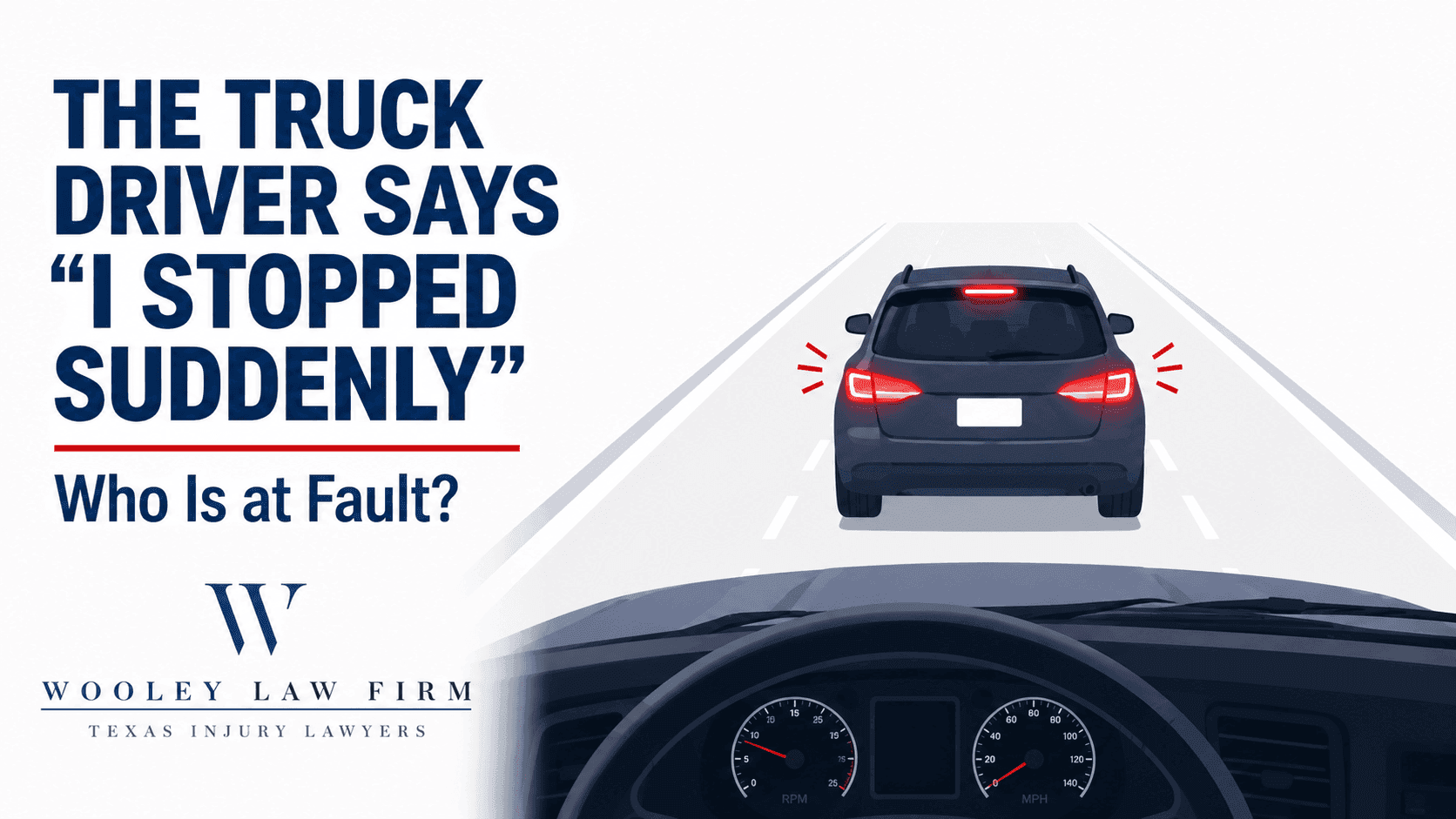 The Truck Driver Says I Stopped Suddenly: Who Is at Fault After a Dallas Truck Wreck?