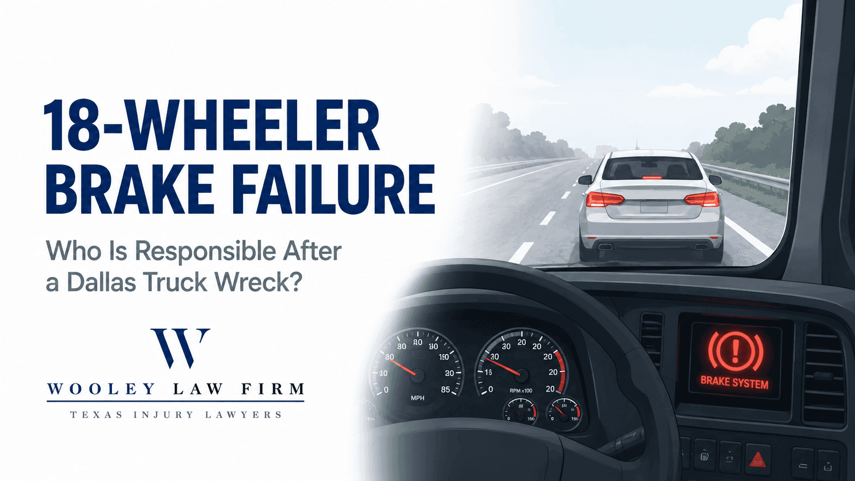 Brake Failure After a Rear-End 18-Wheeler Accident in Dallas: Who May Be Responsible?