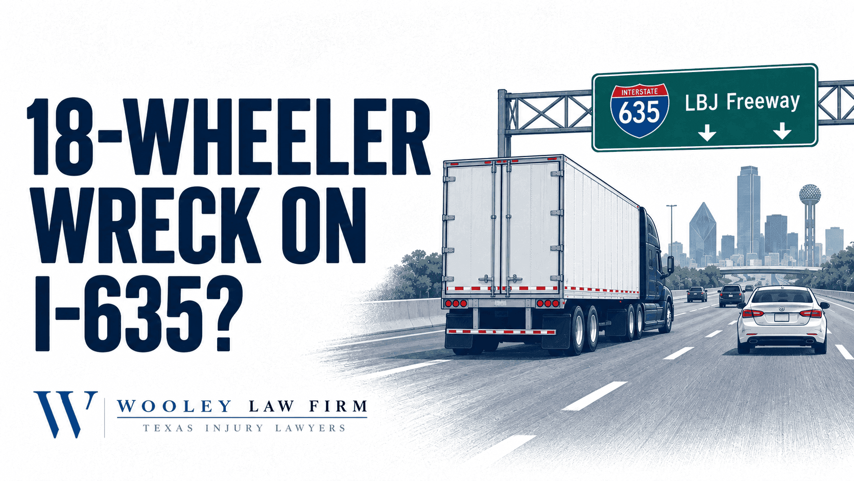 18-Wheeler Wreck on I-635/LBJ Freeway in Dallas: Lane Changes, Blind Spots, and Truck Evidence