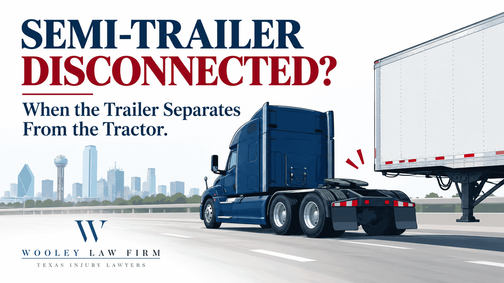 Semi-Truck Trailer Detached From an 18-Wheeler in Dallas: Who Is Responsible?