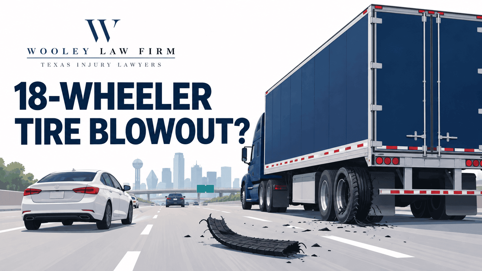 An 18-Wheeler Tire Blew Out and Caused My Wreck: Who Pays?