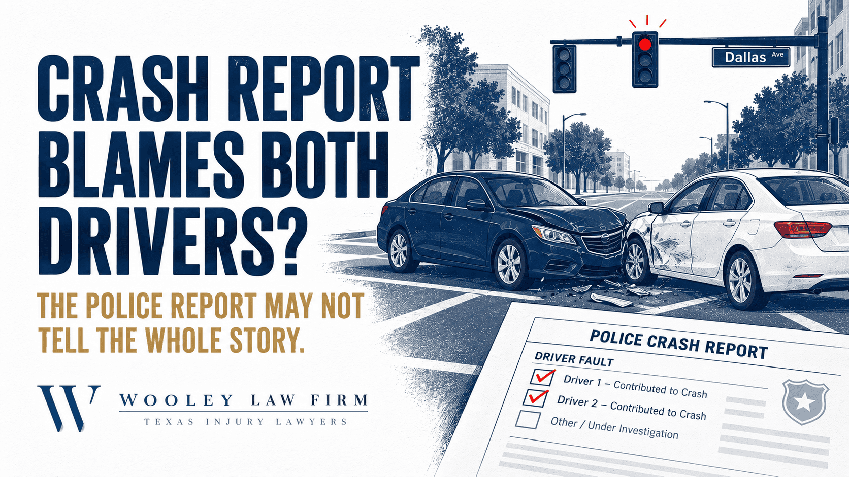 The Other Driver Ran a Red Light, but the Crash Report Blames Both Drivers: What Now?