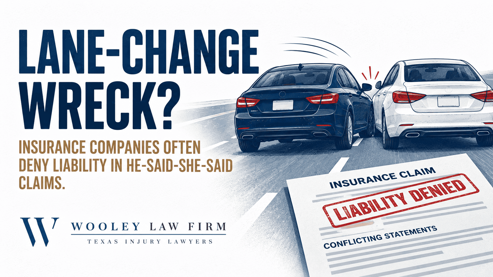 Hit by a Driver Changing Lanes in Dallas, but Insurance Says It Is “He Said, She Said”?