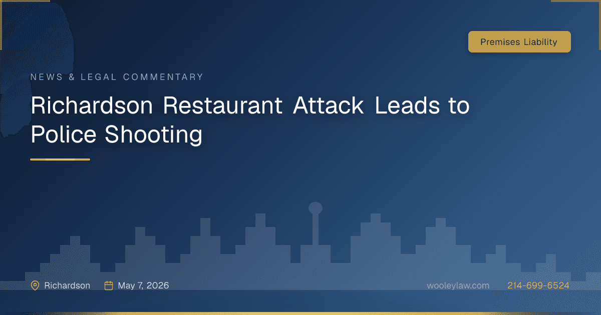 Richardson Restaurant Attack Leads to Police Shooting - Premises Liability