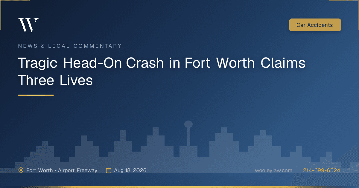 Tragic Head-On Crash in Fort Worth Claims Three Lives - Car Accidents