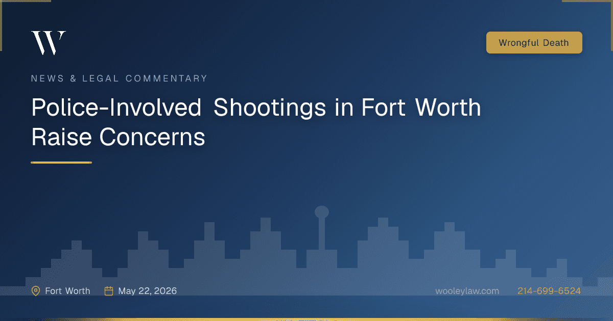 Police-Involved Shootings in Fort Worth Raise Concerns - Wrongful Death