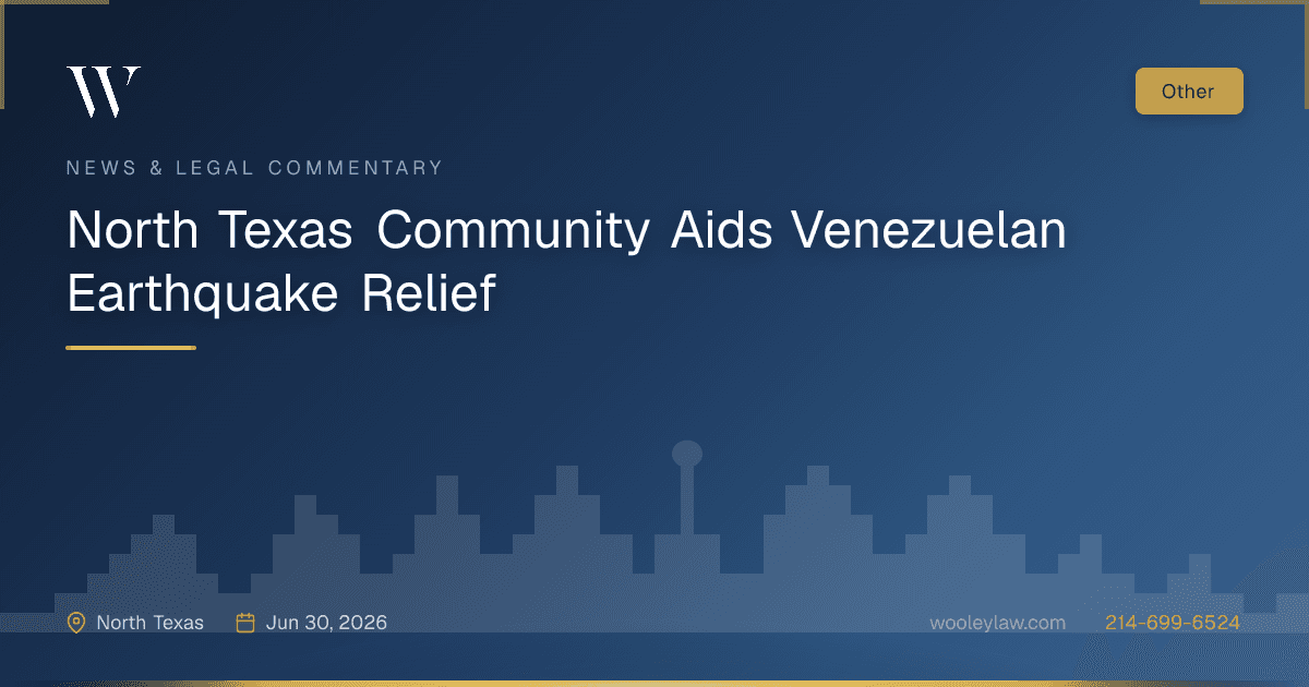 North Texas Community Aids Venezuelan Earthquake Relief - Other