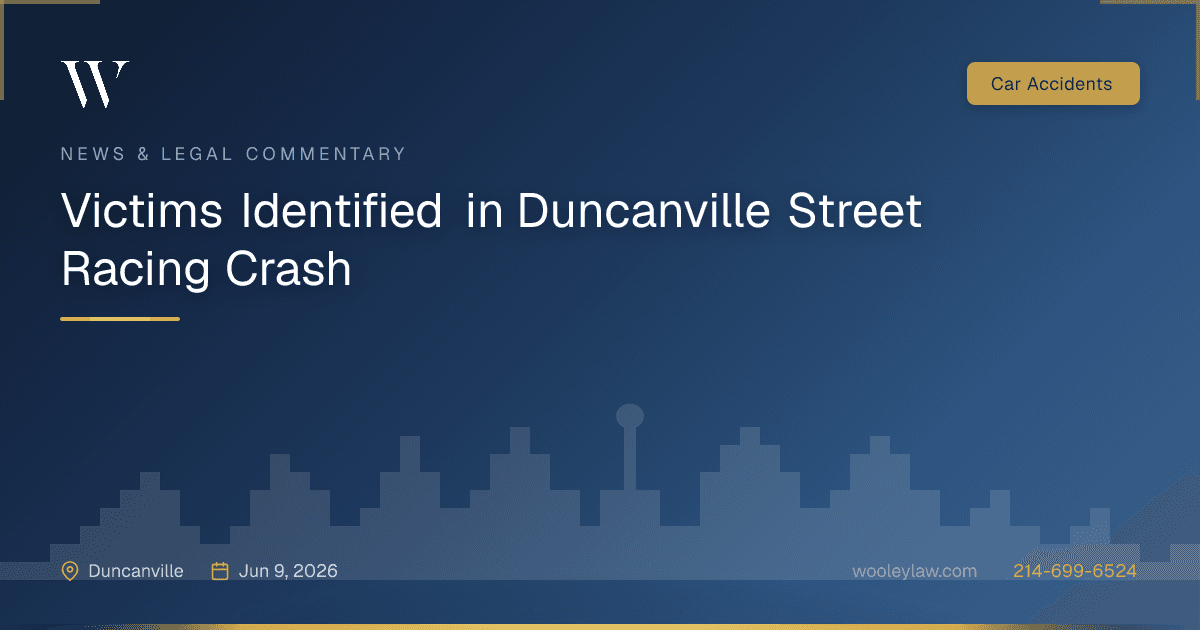 Victims Identified in Duncanville Street Racing Crash - Car Accidents