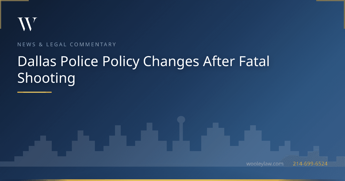 Dallas Police Policy Changes After Fatal Shooting - Other