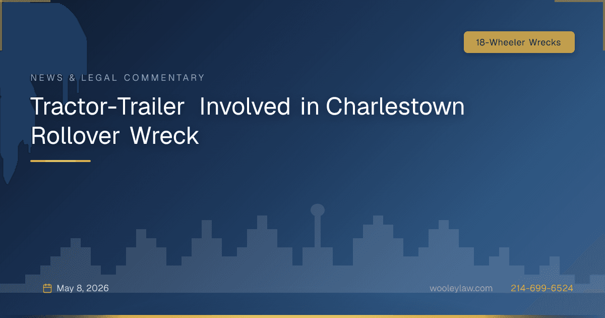 Tractor-Trailer Involved in Charlestown Rollover Wreck - 18-Wheeler Wrecks