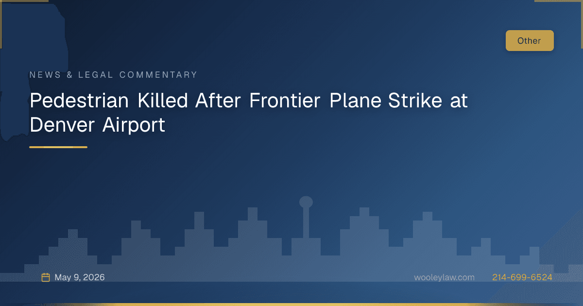 Pedestrian Killed After Frontier Plane Strike at Denver Airport - Other