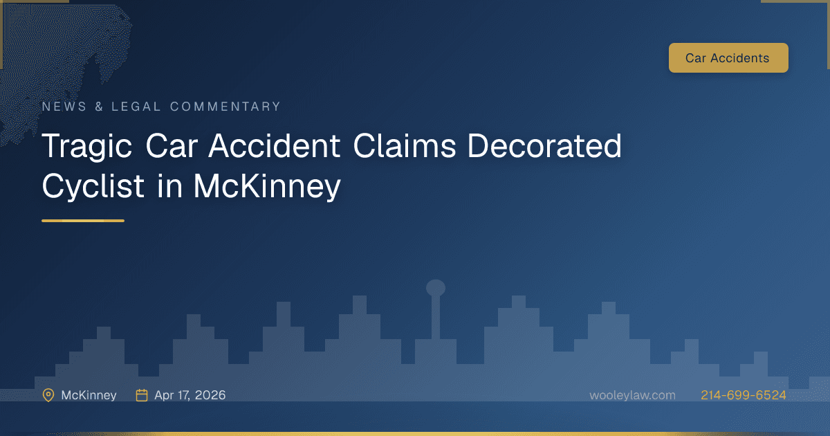 Tragic Car Accident Claims Decorated Cyclist in McKinney - Car Accidents