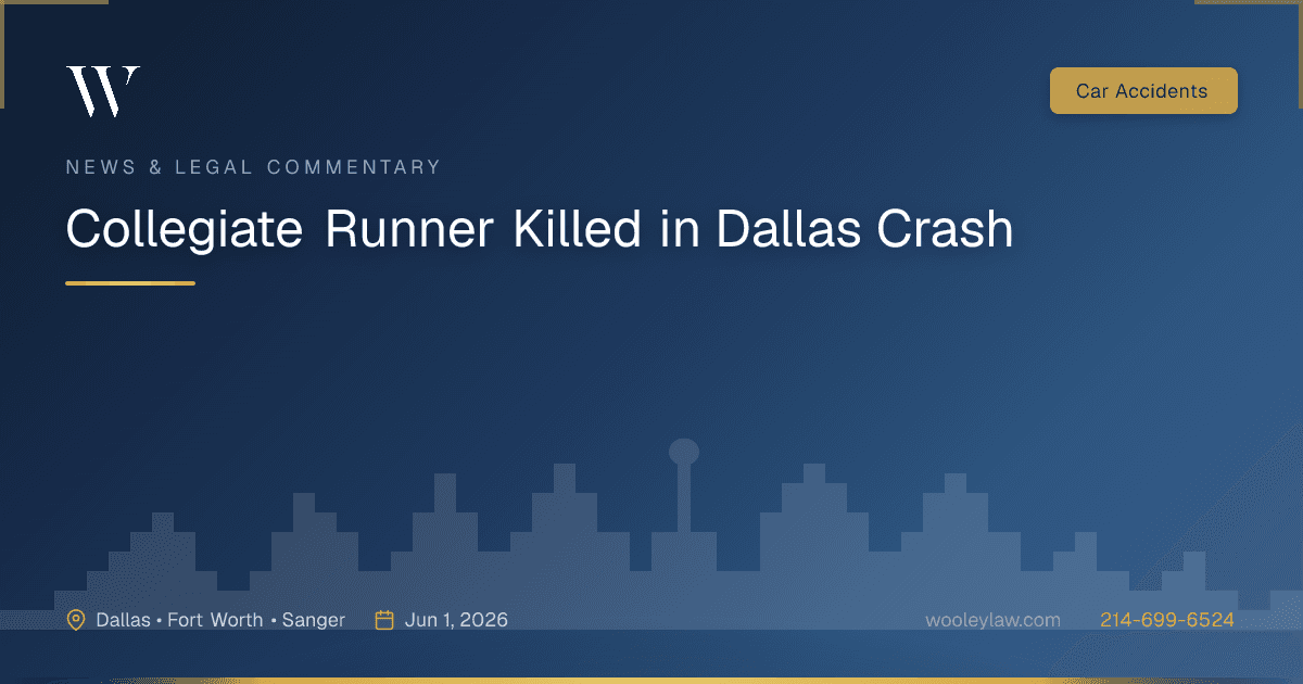 Collegiate Runner Killed in Dallas Crash - Car Accidents