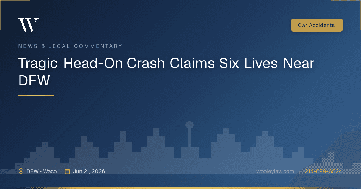 Tragic Head-On Crash Claims Six Lives Near DFW - Car Accidents