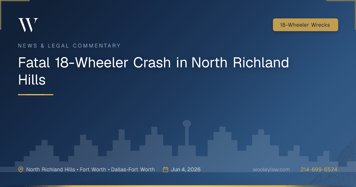 Fatal 18-Wheeler Crash in North Richland Hills - 18-Wheeler Wrecks