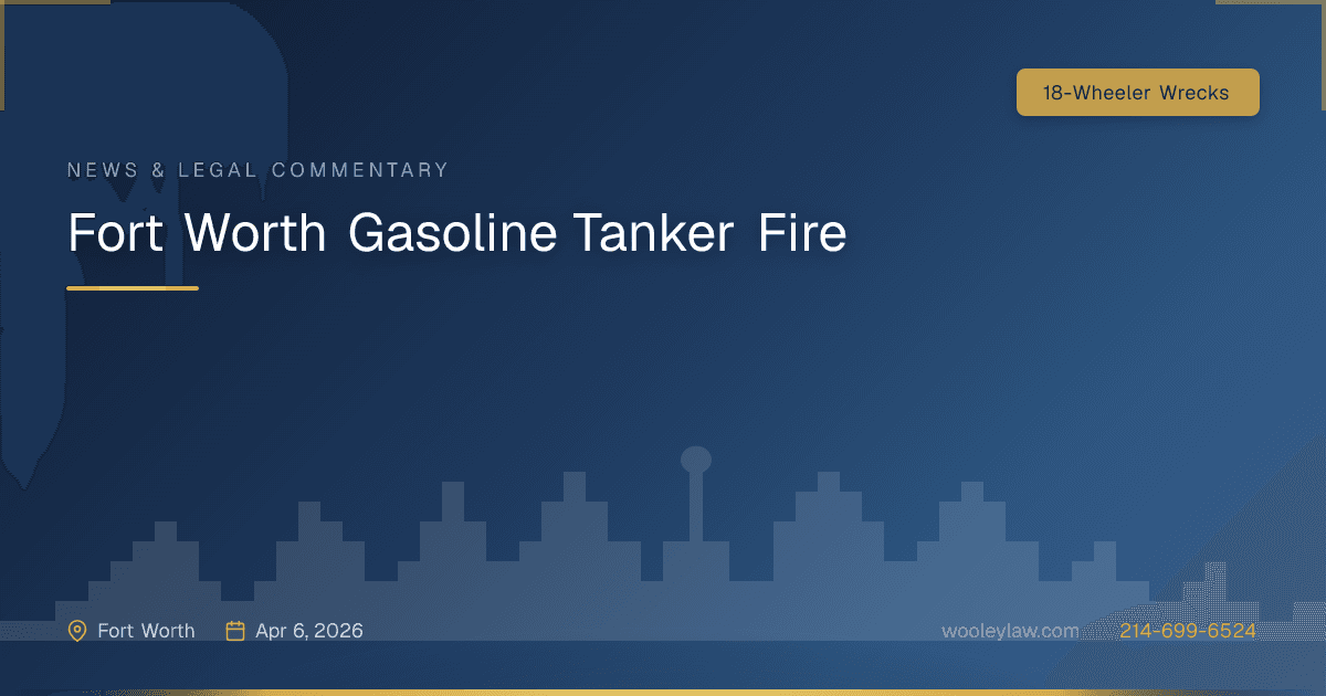 Fort Worth Gasoline Tanker Fire - 18-Wheeler Wrecks