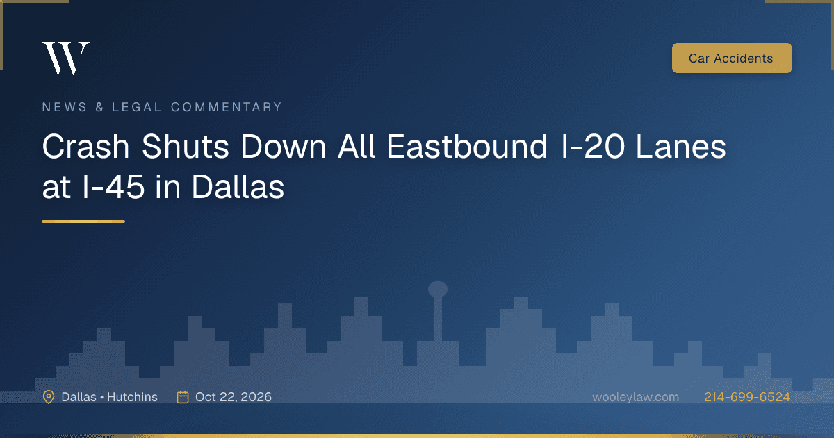 Police Standoff Shuts Down I-20 and I-45 Interchange in Dallas - Other