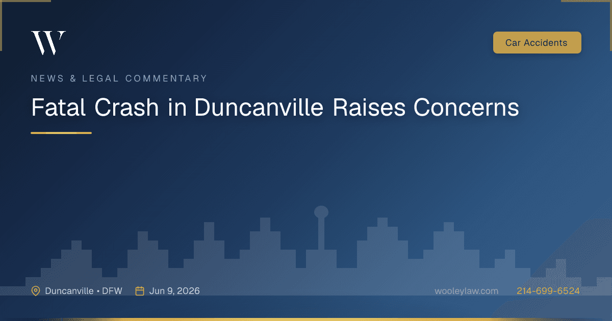Fatal Crash in Duncanville Raises Concerns - Car Accidents