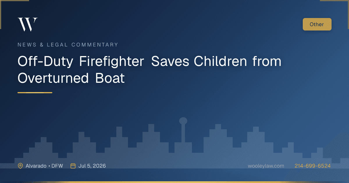 Off-Duty Firefighter Saves Children from Overturned Boat - Other