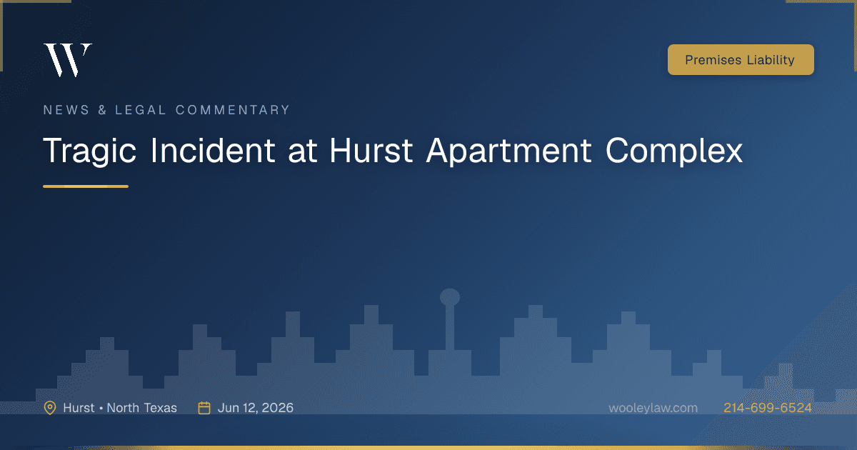 Tragic Incident at Hurst Apartment Complex - Premises Liability