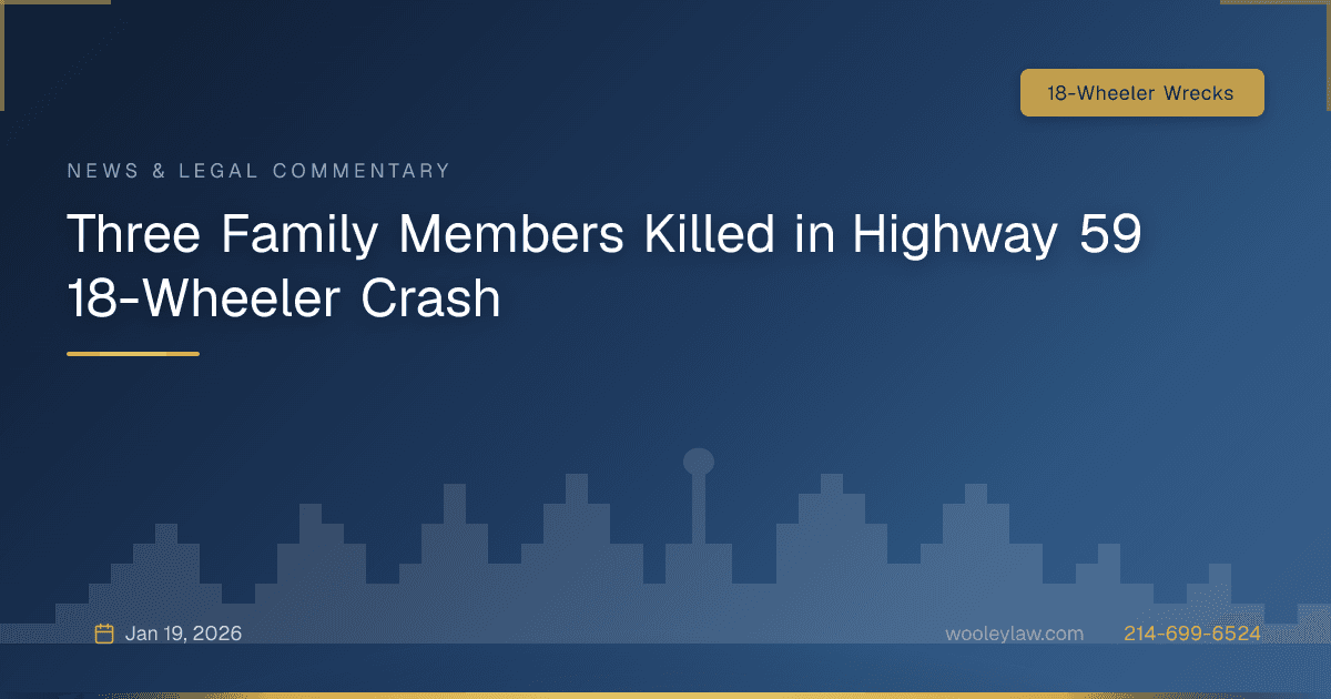 Three Family Members Killed in Highway 59 18-Wheeler Crash - 18-Wheeler Wrecks