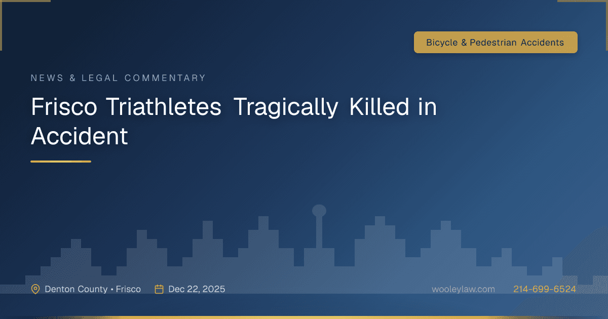 Frisco Triathletes Tragically Killed in Accident - Bicycle & Pedestrian Accidents