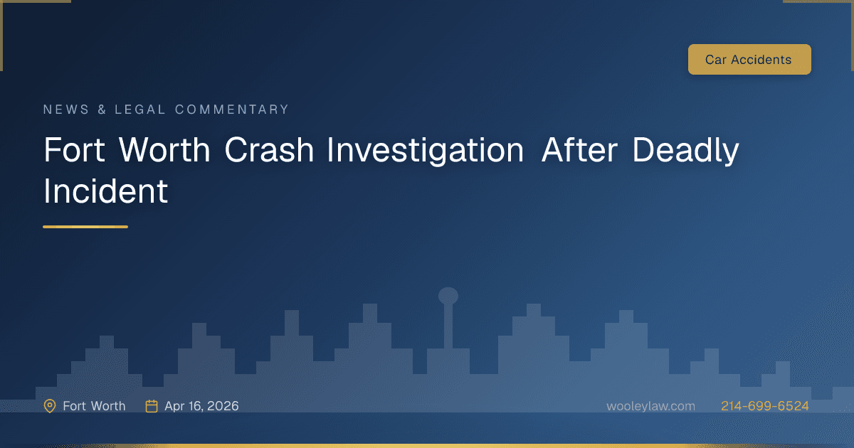 Fort Worth Crash Investigation After Deadly Incident - Car Accidents