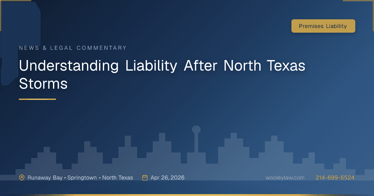Understanding Liability After North Texas Storms - Premises Liability