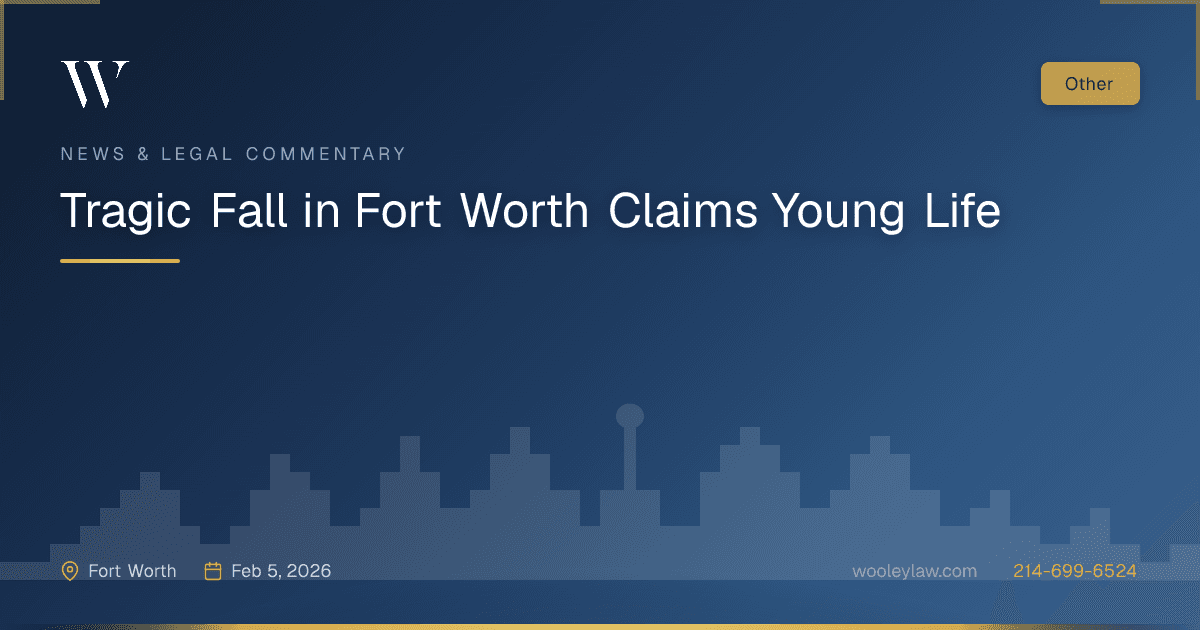 Tragic Fall in Fort Worth Claims Young Life - Other