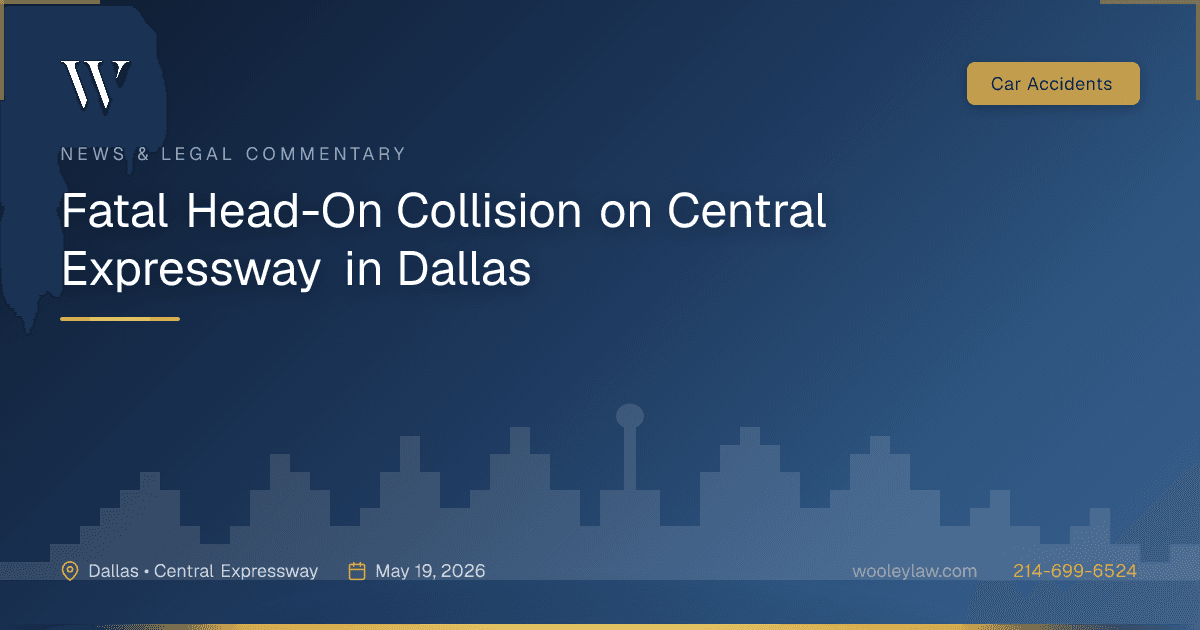 Fatal Head-On Collision on Central Expressway in Dallas - Car Accidents