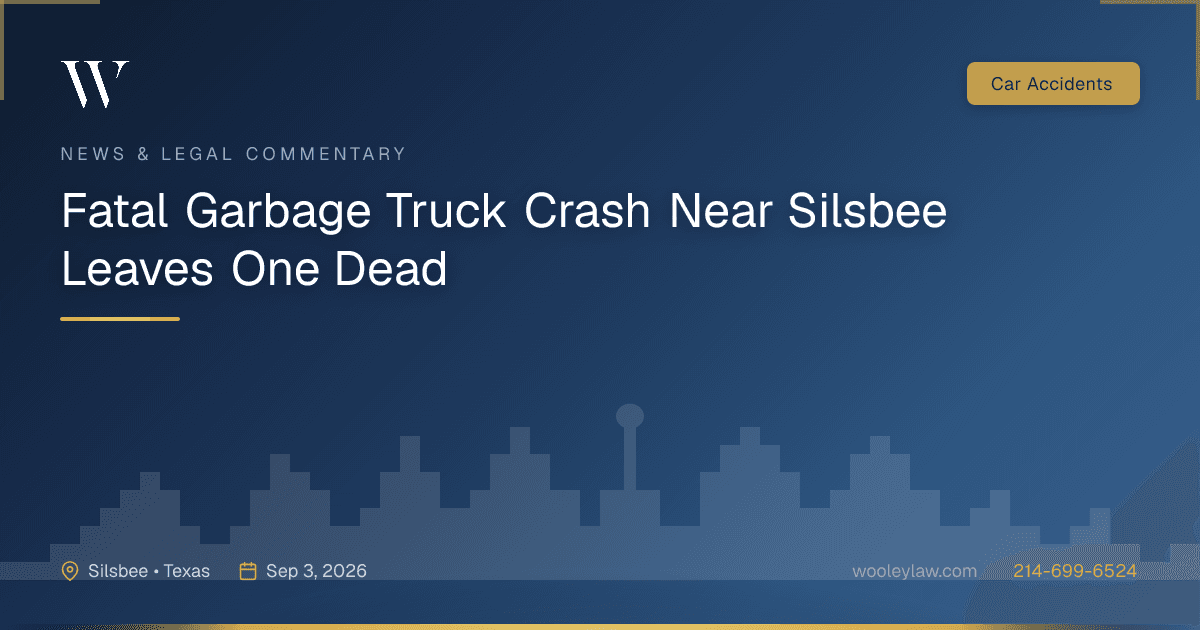 Fatal Garbage Truck Crash Near Silsbee Leaves One Dead - Car Accidents