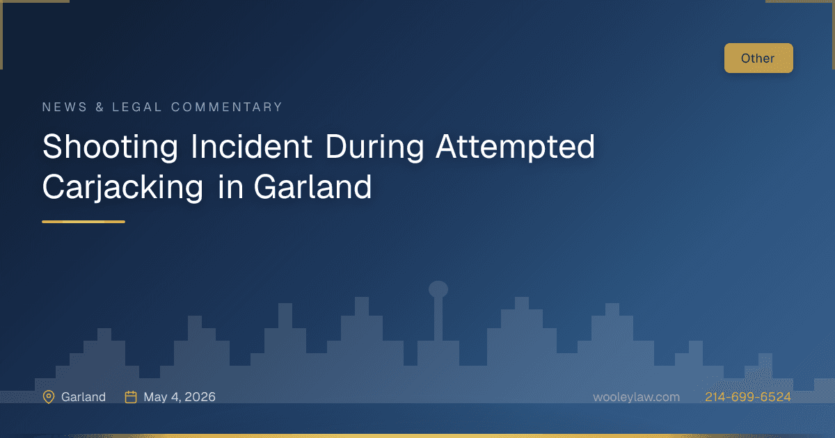 Shooting Incident During Attempted Carjacking in Garland - Other