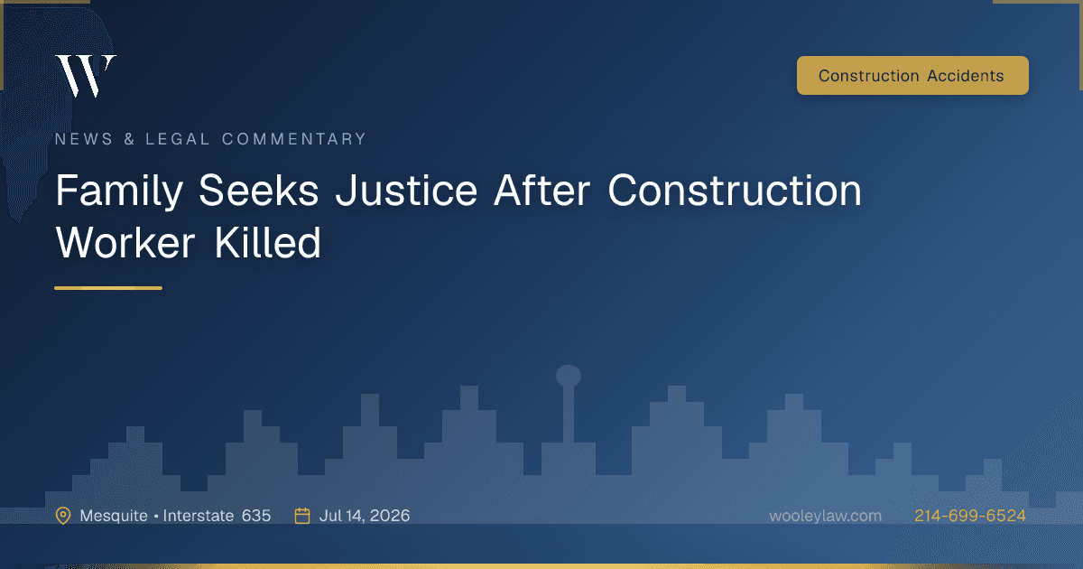 Family Seeks Justice After Construction Worker Killed - Construction Accidents
