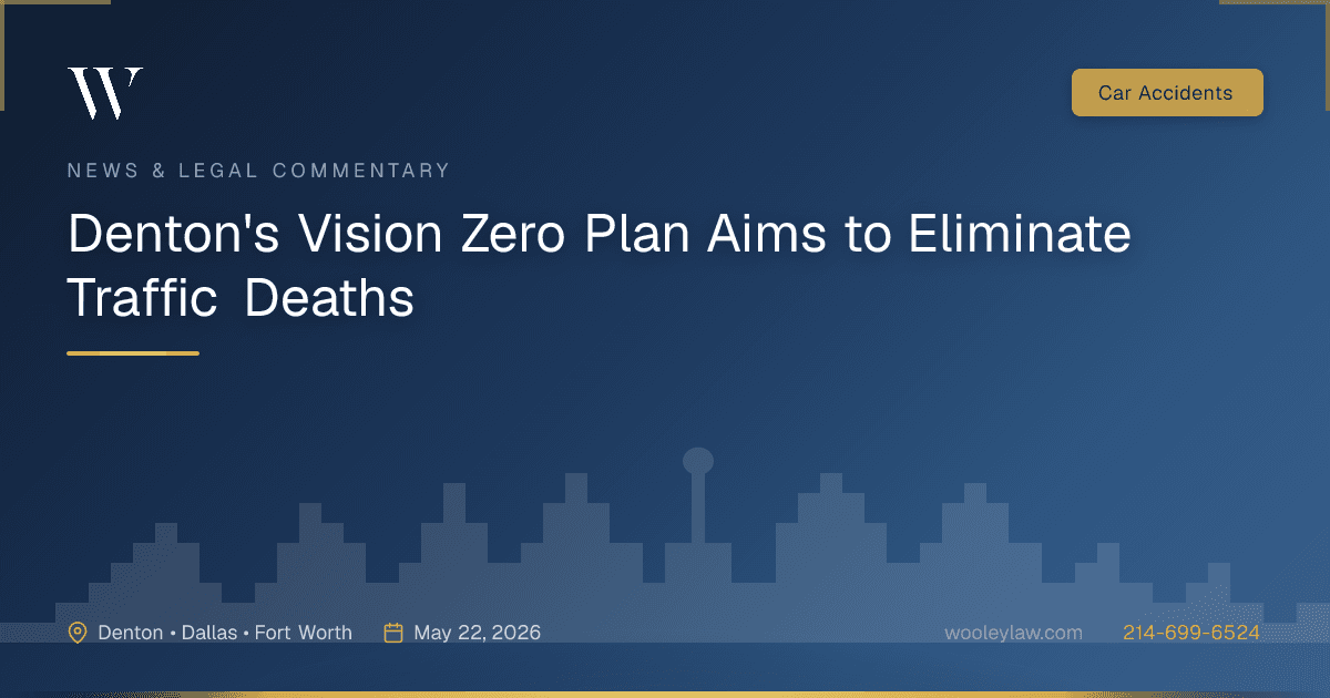 Denton's Vision Zero Plan Aims to Eliminate Traffic Deaths - Car Accidents
