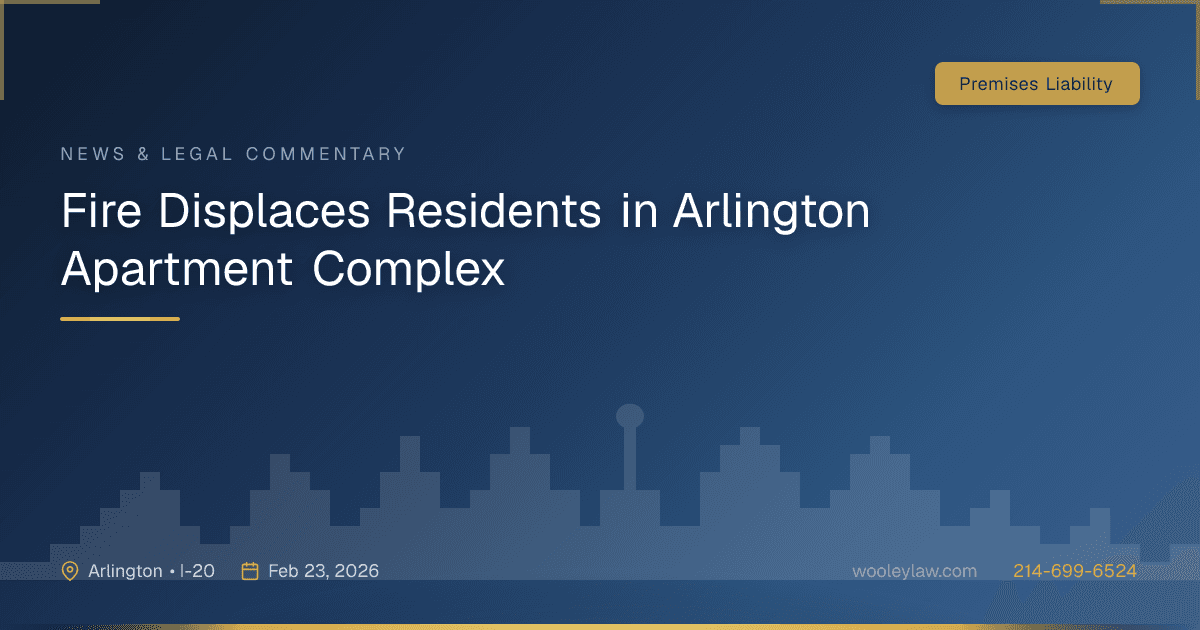 Fire Displaces Residents in Arlington Apartment Complex - Premises Liability