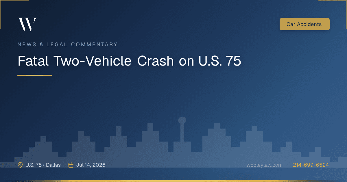 Fatal Two-Vehicle Crash on U.S. 75 - Car Accidents