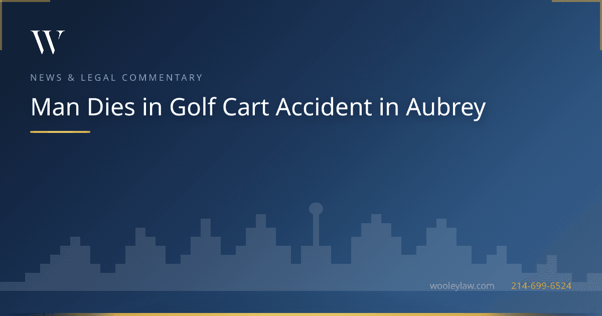 Man Dies in Golf Cart Accident in Aubrey - Other