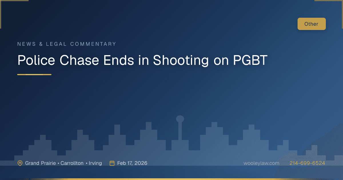 Police Chase Ends in Shooting on PGBT - Other
