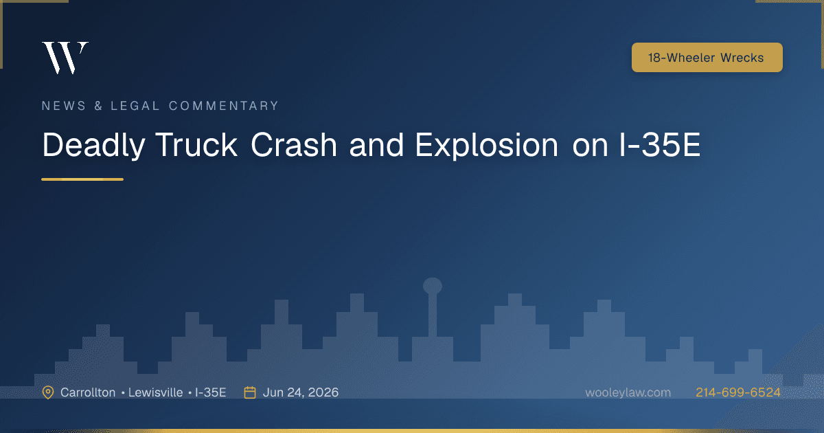 Deadly Truck Crash and Explosion on I-35E - 18-Wheeler Wrecks