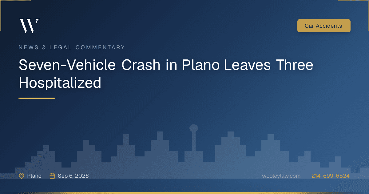 Seven-Vehicle Crash in Plano Leaves Three Hospitalized - Car Accidents