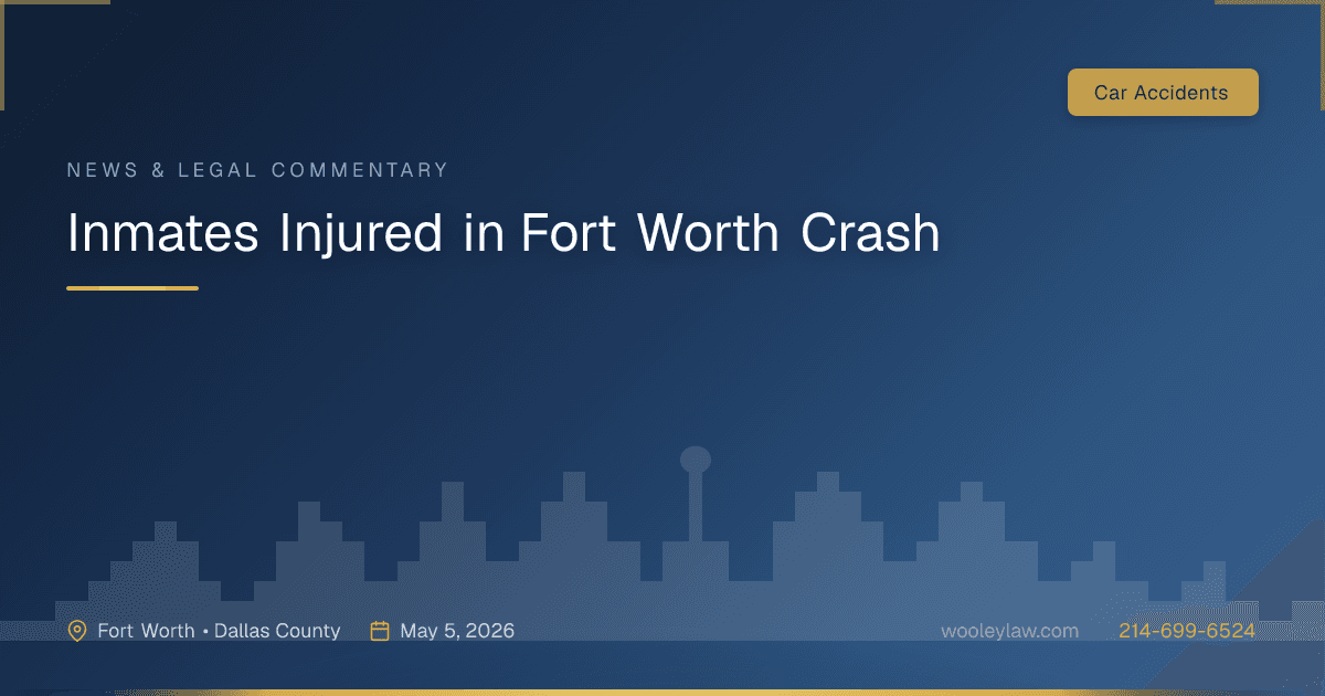 Inmates Injured in Fort Worth Crash - Car Accidents
