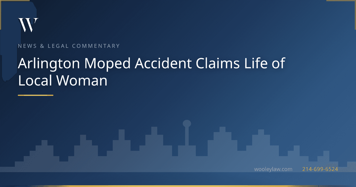 Arlington Moped Accident Claims Life of Local Woman - Motorcycle Accidents