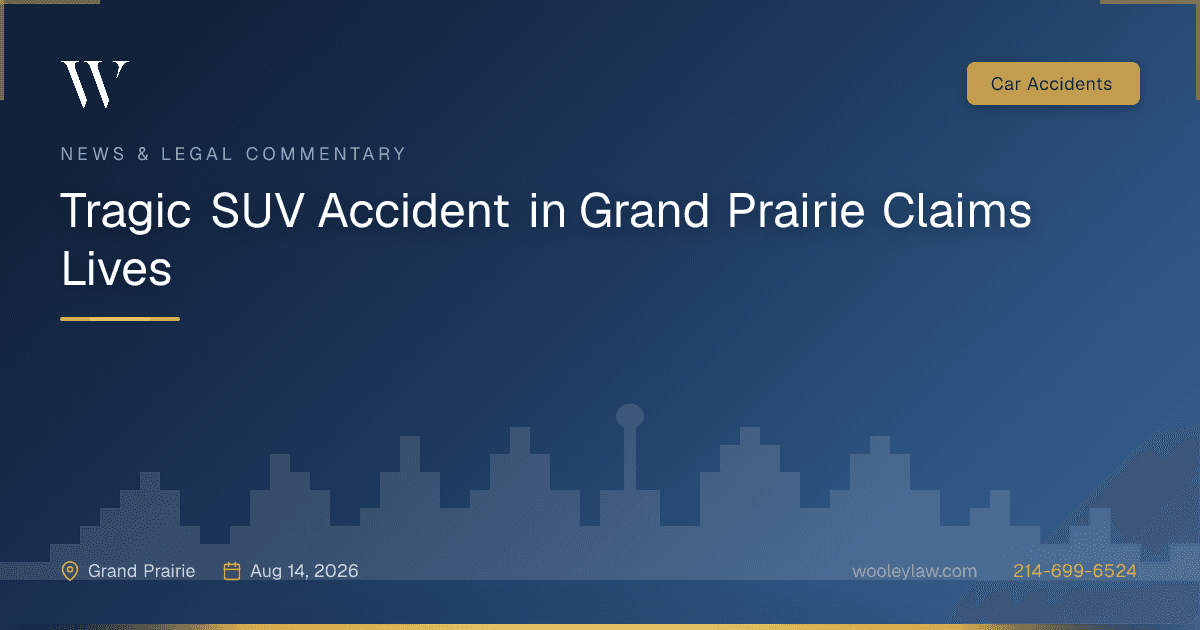 Tragic SUV Accident in Grand Prairie Claims Lives - Car Accidents