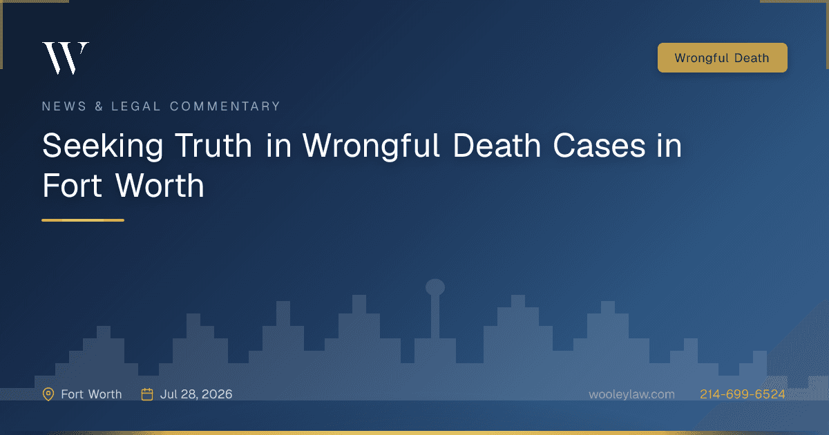 Seeking Truth in Wrongful Death Cases in Fort Worth - Wrongful Death