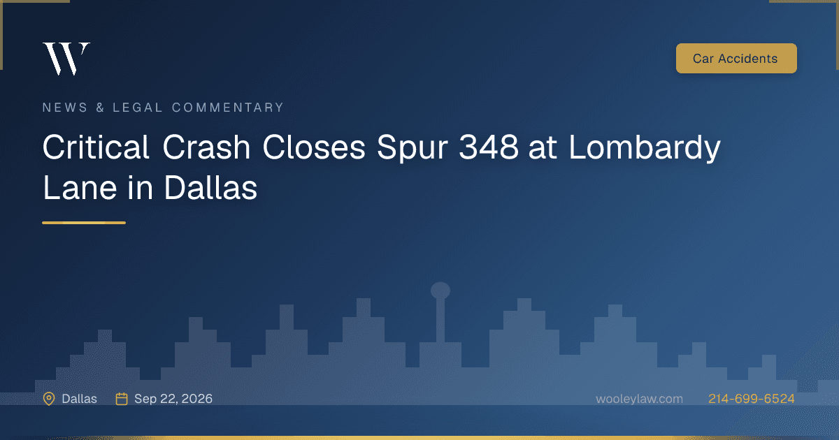 18-Wheeler Crashes Into Utility Pole on Northwest Highway in Dallas - 18-Wheeler Wrecks