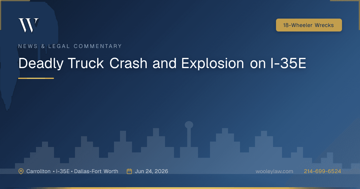 Deadly Truck Crash and Explosion on I-35E - 18-Wheeler Wrecks